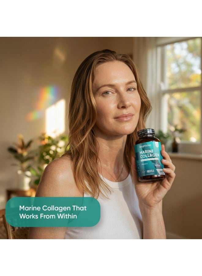 WeightWorld أقراص الكولاجين البحري المعالج 1800 ملغ - إمداد لمدة شهرين - ببتيدات من النوع الأول والثالث - مع فيتامين C - 180 قرص - مكملات كولاجين خالية من الغلوتين واللاكتوز للنساء والرجال - مصنوعة في المملكة المتحدة - Image 3