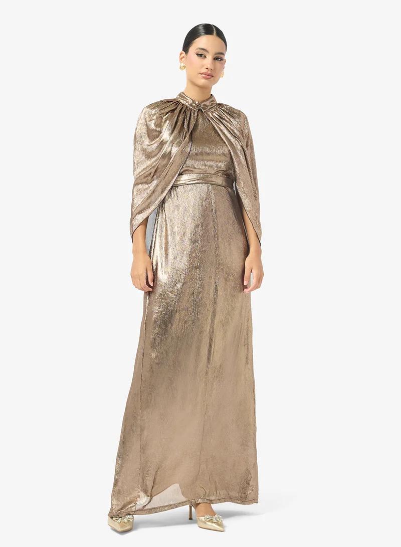 Crinkle Chiffon Maxi Dress