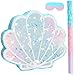 Faccito Mermaid Tail Piata Ocean Supplies Pull String Seashell Fish Piata with Blindfold and Bat for Girls Under The Sea Theme Birthday Party Carnival Activity DecorationsSeashell - Image 2