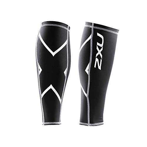 2XU UA1987b Compression Calf Guards (Black/Black, S) - Image 1