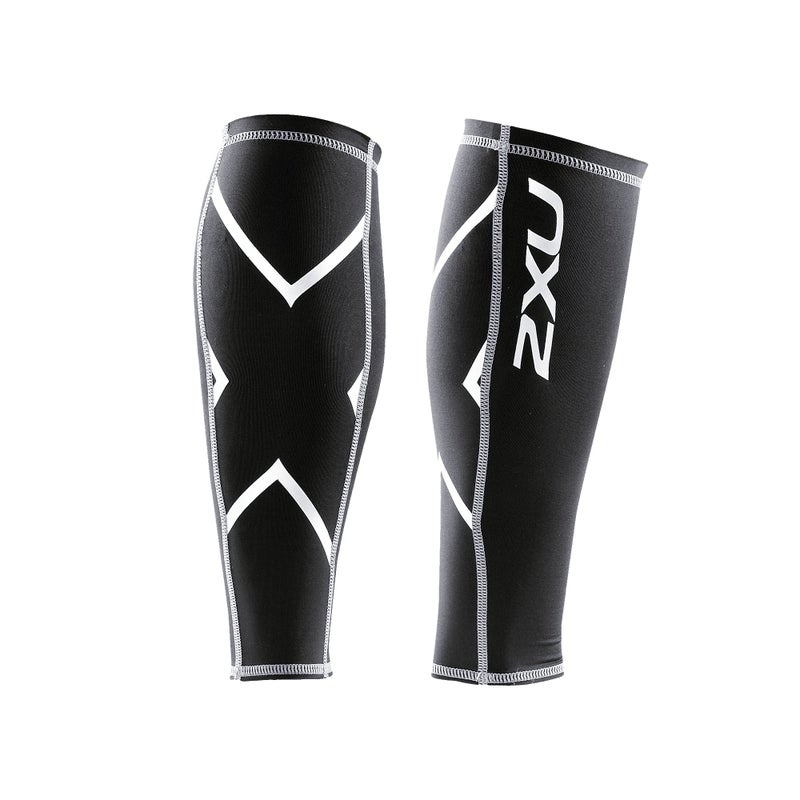 2XU UA1987b Compression Calf Guards (Black/Black, S) - Image 3