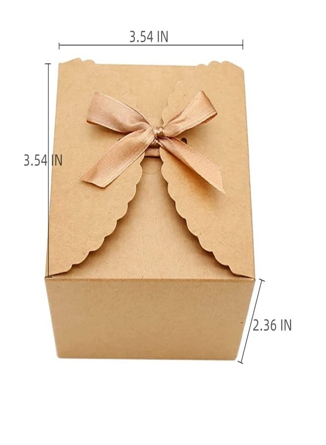 KUPOO Brown Gift Boxes 20PCS Small Premium Kraft Gift Box with Lid for Present,Cupcake Box, Bridesmaid Proposal Box, Gift Box for Birthday,Wedding, Groomsmen Proposal (3.54"X3.54"X2.36", Brown) - Image 2