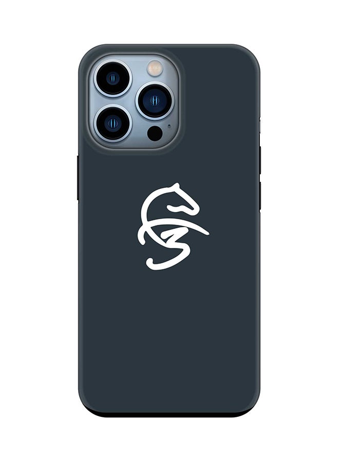 Stylizedd غطاء Tough Pro لجهاز iPhone 15 Pro بسمك مزدوج هجين PC TPU غطاء مخصص للهاتف بلمسة نهائية غير لامعة - أيقونة فاز3 زرقاء - Image 1