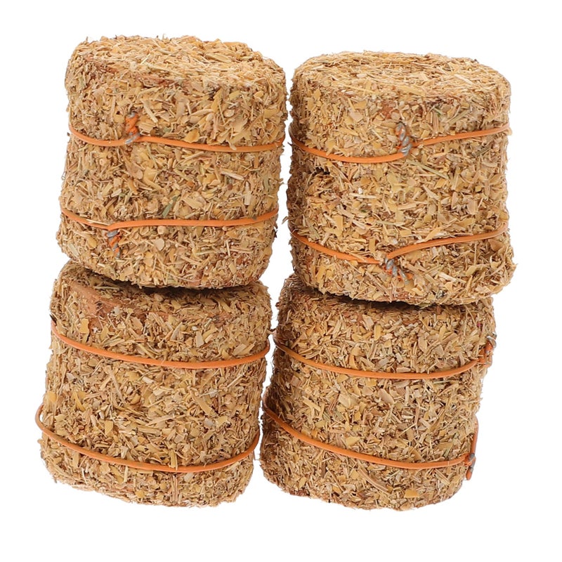 Miniature Realistic Light Brown Hay Bales For Dollhouse Farm Scene DIY Home Decor - Image 2