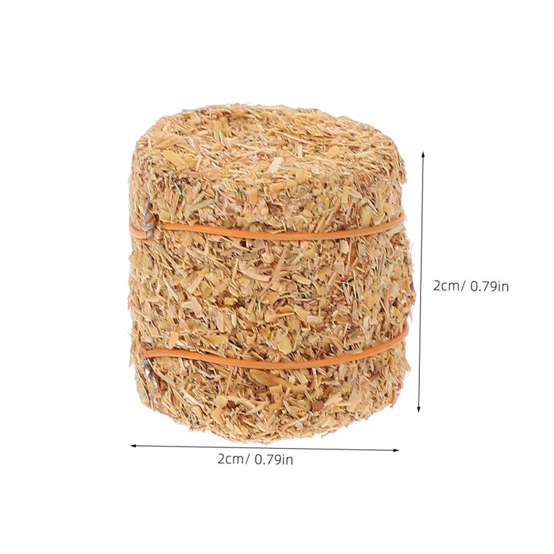 Miniature Realistic Light Brown Hay Bales For Dollhouse Farm Scene DIY Home Decor - Image 3