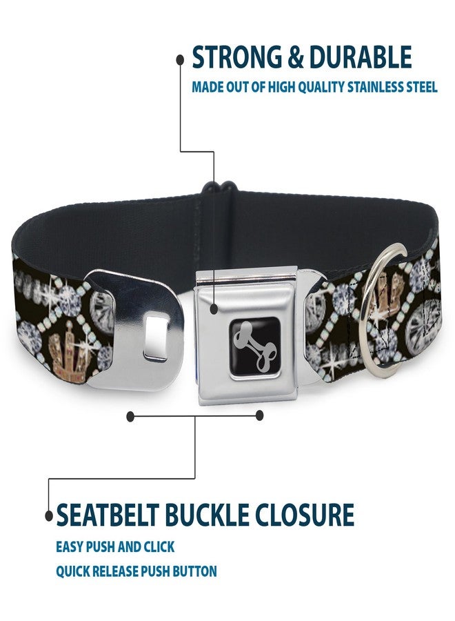 Buckle Down Buckle-Down Seatbelt Buckle Dog Collar - Bling - 1" Wide - Fits 9-15" Neck - Small - Image 4