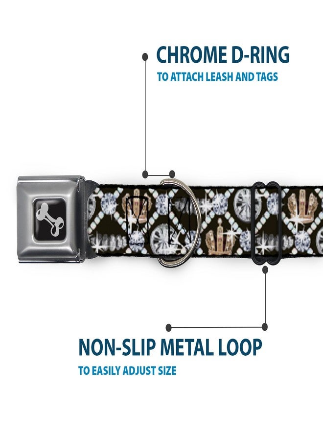 Buckle Down Buckle-Down Seatbelt Buckle Dog Collar - Bling - 1" Wide - Fits 9-15" Neck - Small - Image 5