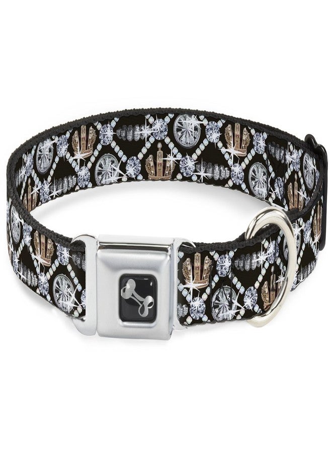 Buckle Down Buckle-Down Seatbelt Buckle Dog Collar - Bling - 1" Wide - Fits 9-15" Neck - Small - Image 1