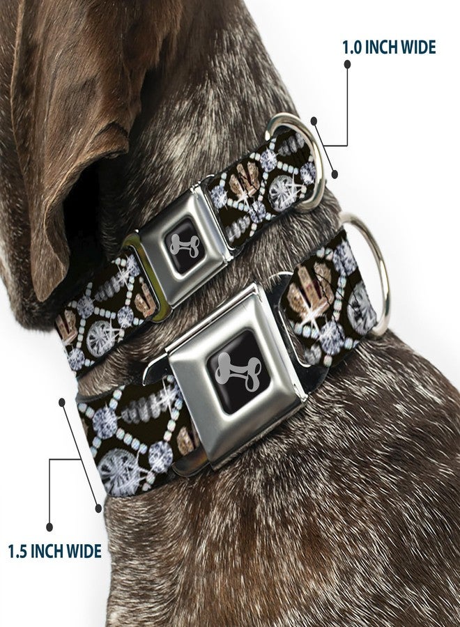 Buckle Down Buckle-Down Seatbelt Buckle Dog Collar - Bling - 1" Wide - Fits 9-15" Neck - Small - Image 2