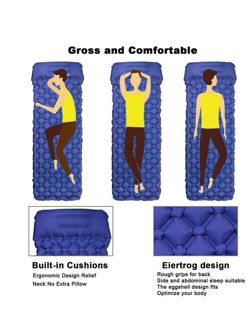 Generic Ultralight Inflatable Sleeping Mat with Pillow, Waterproof Camping Mattress, Portable Air Pad for Backpacking and Travel  - Image 3