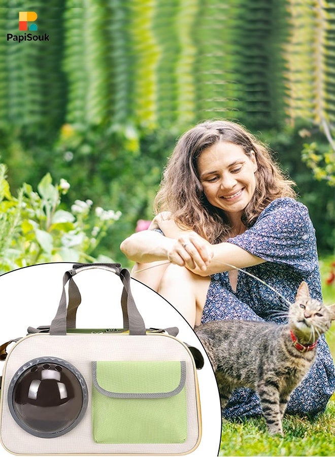 PapiSouk Cat Airline Crate, Dog Carrier, 16.5 lb Pet Foldable Travel Carry, Soft Side Cat Carrier, Roll-Up Cover, for Nervous Cats - Image 5
