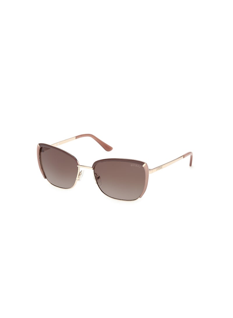 GUESS FULL RIM FEMALE SQUARE GOLD METAL SUNGLASSES - Image 1