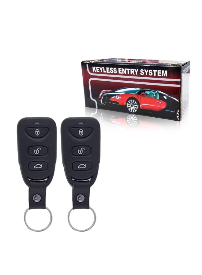 Toby's Toby’s Universal Car Central Locking Kit - Smart Keyless Entry System with Remote Control, 2 Pcs Remote Controller, Wireless Central Locking Remote for Cars - Image 1