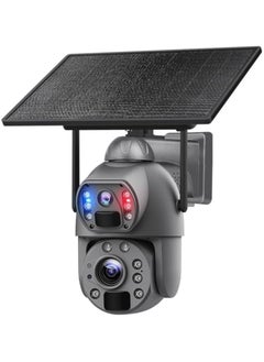 EUROMAX 6MP Dual Lens Solar Security Camera, 4G Cellular Battery Powered, 10W Solar Panel, Motion Detection, Night Vision, Siren.  - Image 1