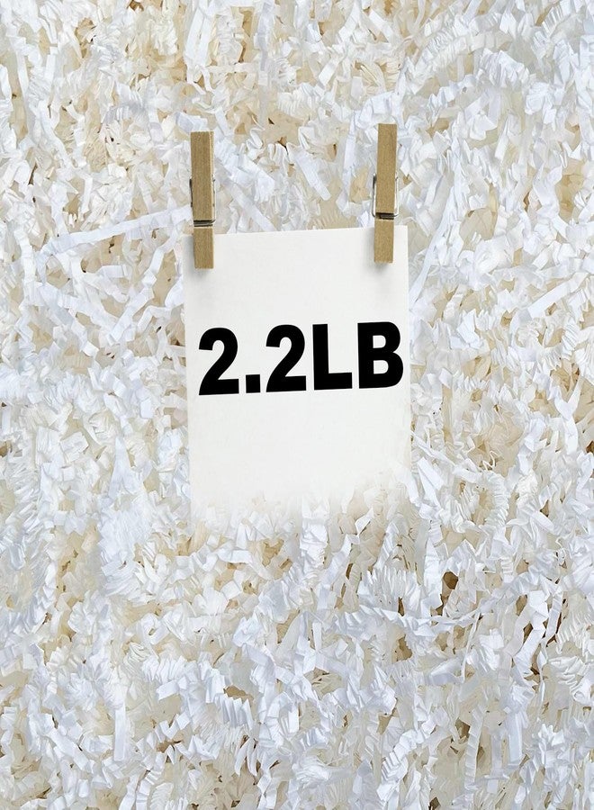 RISHACA 2.2 lb White Crinkle Cut Shredded Paper | Crinkle Paper Filler & Gift Basket Filler for Holiday Boxes, Bridesmaid Gifts, Halloween Stuffers & More - Image 1
