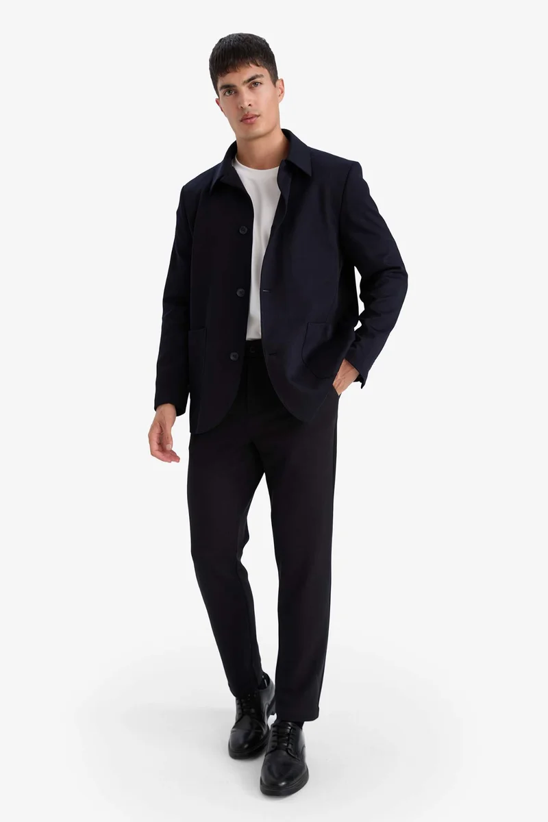 Defacto  Tailored Fit Straight Leg Trousers for Men | Best Price UAE