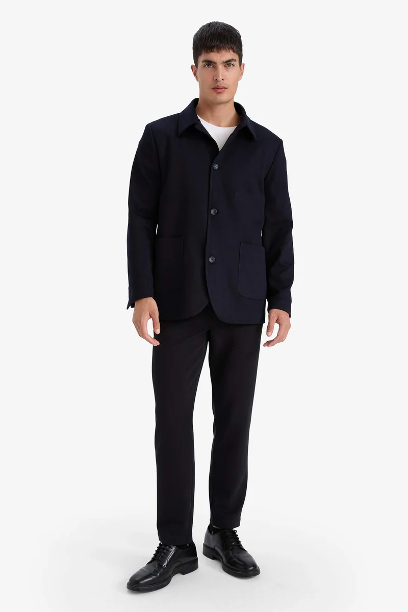 ديفاكتو Tailored Fit Straight Leg Trousers