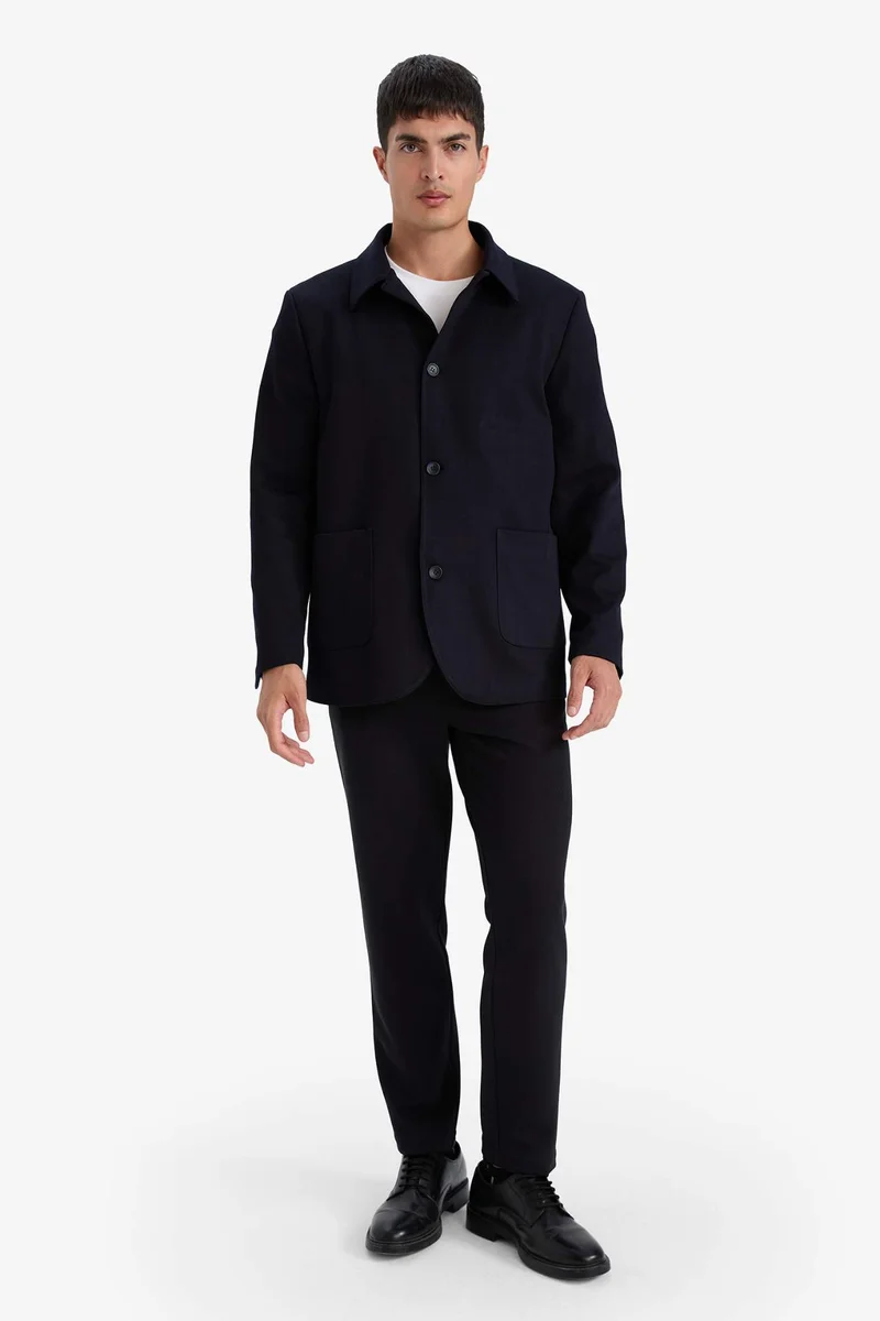 ديفاكتو Tailored Fit Straight Leg Trousers