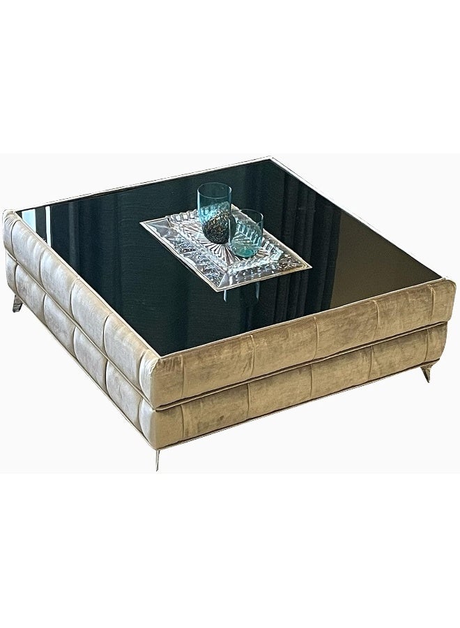 R2R FURNITURE Colvette Premium Coffee Table With Velvet Exterior (W 90 X D 90 X H 37 Cm) - Image 2