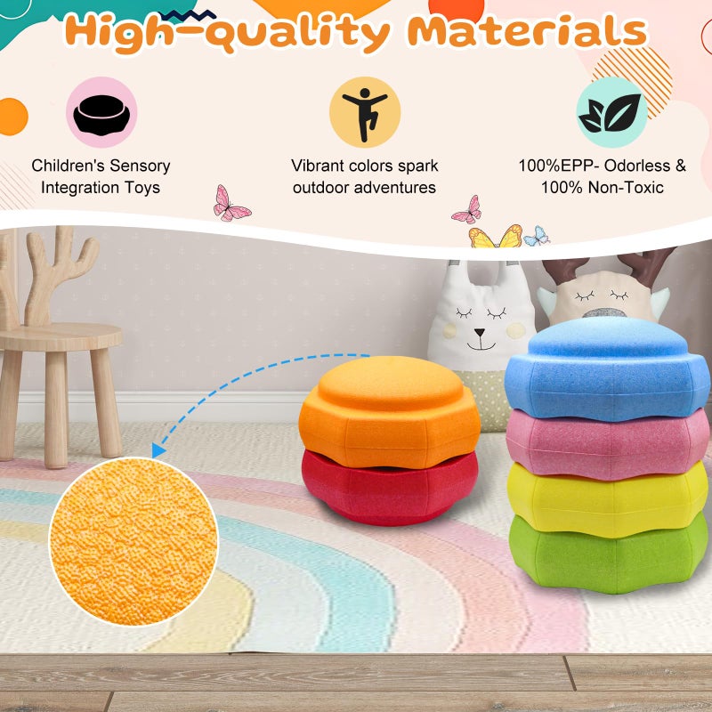 joybond Stepping Stones for Kids â€“ 6 pcs EPP Balance Sensory Kids Stepping Stones for Toddlers 1-3 for Indoor Outdoor Activity Promoting Toddler's Balance and Coordination Skills - Image 4