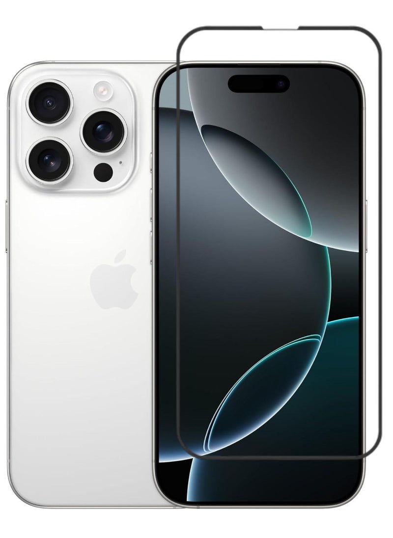 RAYON Tempered Glass Screen Protector 5D Designed For iPhone 16 Pro Full Screen Coverage And Bubble Free  - Image 1