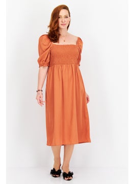 forever new Women Plain Midi Dress, Brown  - Image 1