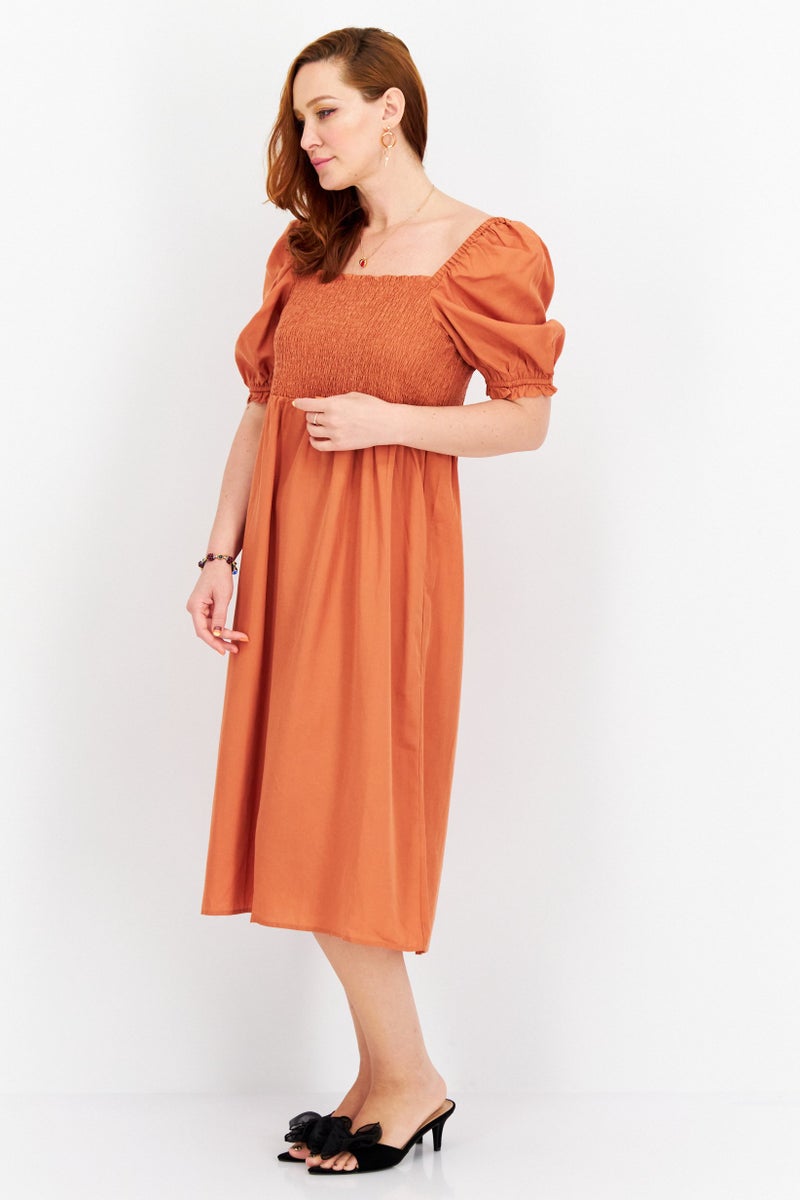 forever new Women Plain Midi Dress, Brown - Image 2