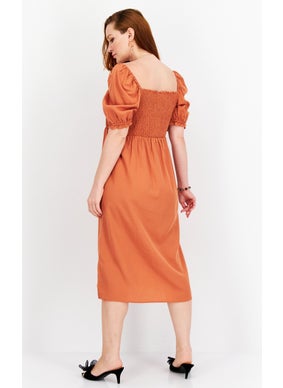 forever new Women Plain Midi Dress, Brown  - Image 3