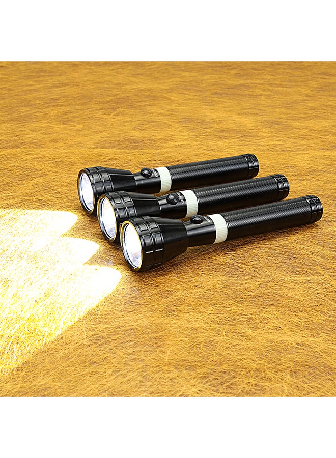 GEEPAS 3Pcs Rechargeable Hyper Bright LED Flashlight, 265mm Length Black 22x5x7cm - Image 5