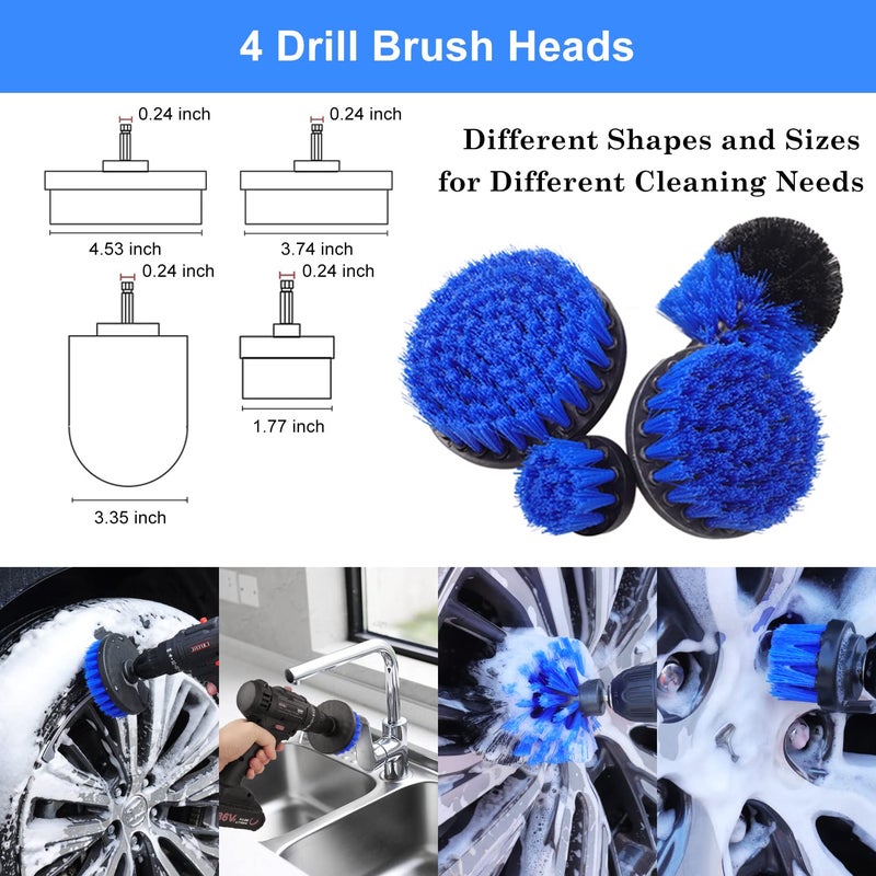 TTRCB 26Pcs Car Detailing Brush Set, Car Detailing Kit, Car Detailing Brushes, Car Cleaning Kit, Car Windshield Cleaning Tool, Professional Car Care kit - Car Wash Brush kit for Interior Exterior Wheels - Image 2