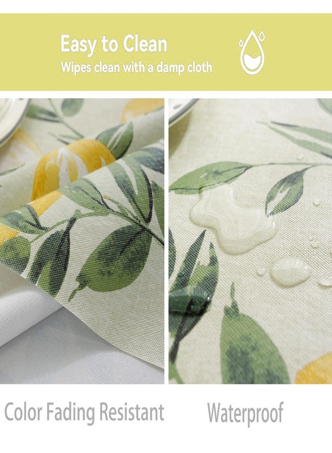 Jeloris Rectangle PVC Waterproof Lemon Tablecloth, Spring Summer Tablecloth Stain-Resistant Wipeable Wrinkle-Free Table Cover for Indoor/Outdoor, Picnic, BBQ, Dining, Party (55x70 inch) - Image 3