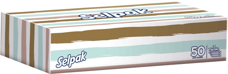 Selpak Facial Tissue Box Standard 3ply (Pack of 1) - Image 1