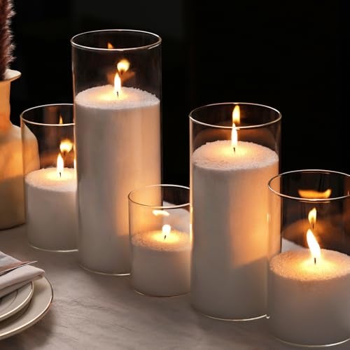LAMORGIFT 8LB Candle Sand- White Candle Beads, Sand Wax, Pearled Candles with Wicks (50 Pcs) & Wooden Spoons, Unscented for Powder Candle Making, Candles Refill Kit - Image 1