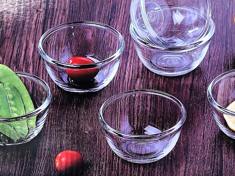 SkyKey Transparent Italian Style Glass Katori Bowl Set | 110ML Elegant Small Glass Bowls for Dessert, Chutney, Dips & Serving | Scratch Resistant | Pack of 6 - Image 4