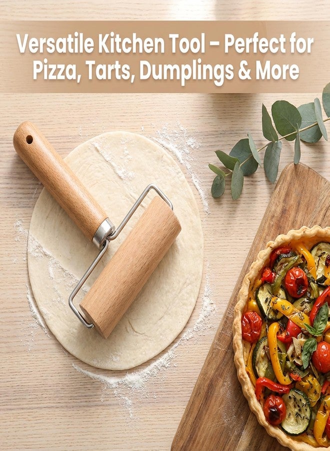 Xyembu 2 Pcs Wooden Rolling Pin Set, Wooden Dough Roller, Non-Stick Baker Pastry Roller, Pizza Rollers, Small Rolling Pin, Dough Baker Rollers Set for Home Kitchen Baking Cooking (2 Sizes) - Image 4