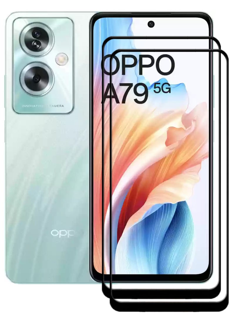 ACLIX 2 Pieces Antistatic ESD Dustproof Premium Quality High Definition Tempered Glass Screen Protector Designed For Oppo A79 - Image 1