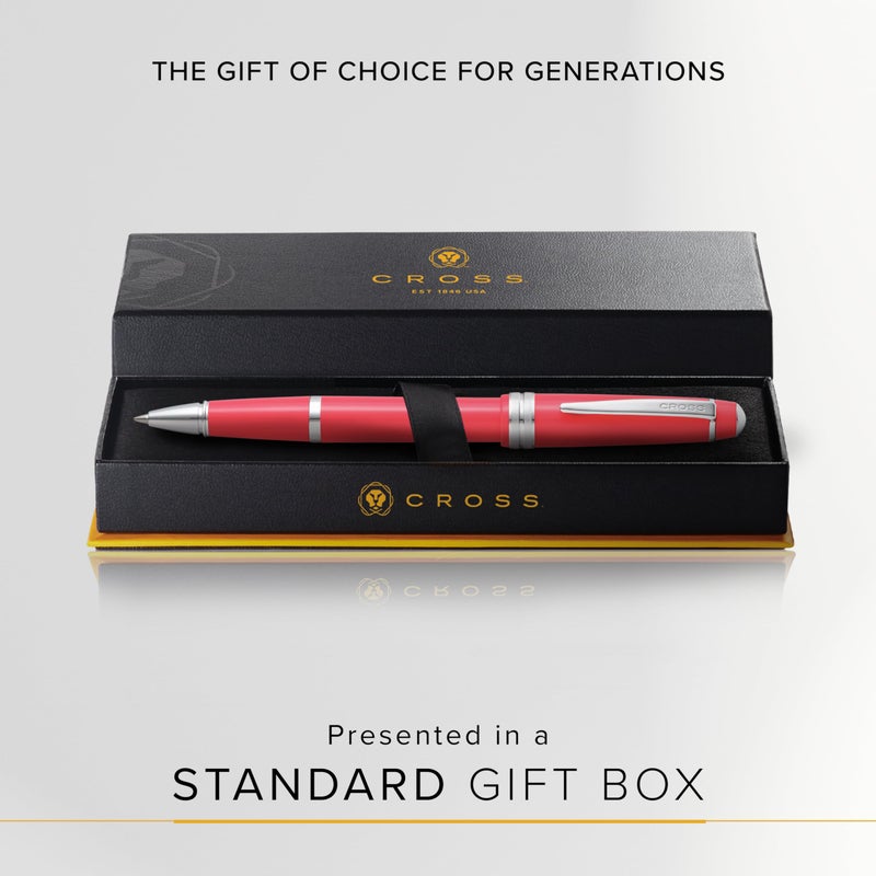 Cross Bailey Light Polished Resin Refillable Gel Ink Rollerball Pen, Medium Rollerball, Includes Premium Gift Box - Coral - Image 4