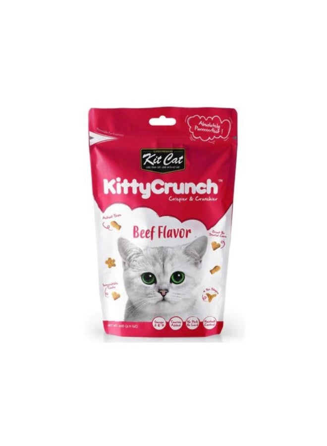 Kit Cat Kitty Crunch Beef Flavor Cat Treats Crunchy and Delicious Snack for Cats 60g