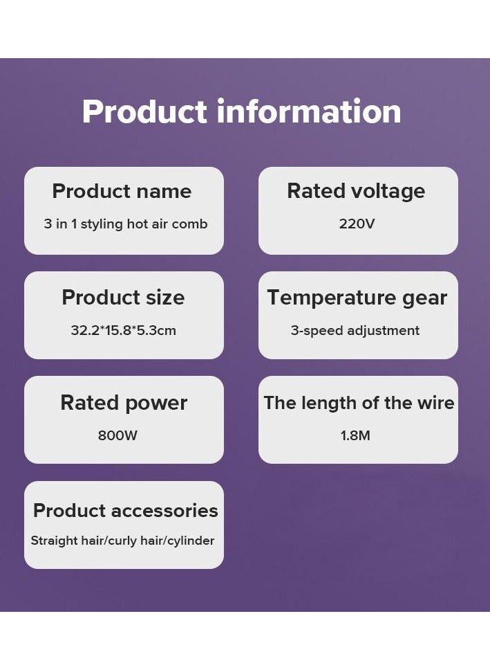 AROAQ 5 IN 1 Hair Blower Dryers Hair Styling Sets Hair Curling irons&Wands Flat Iron Hair Electric Combs Hair Brushes Change Head Dryers - Image 4