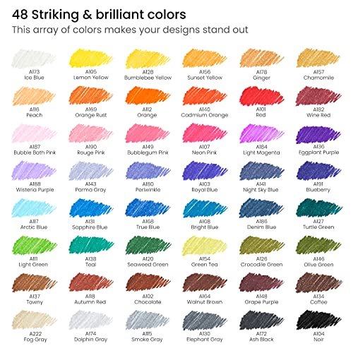 ARTEZA Inkonic Fineliners Pens, Set of 48, 0.4 mm Fine Tip Markers, Water-Based Art Pens for Drawing, Sketching, Journaling, Calligraphy - Image 2