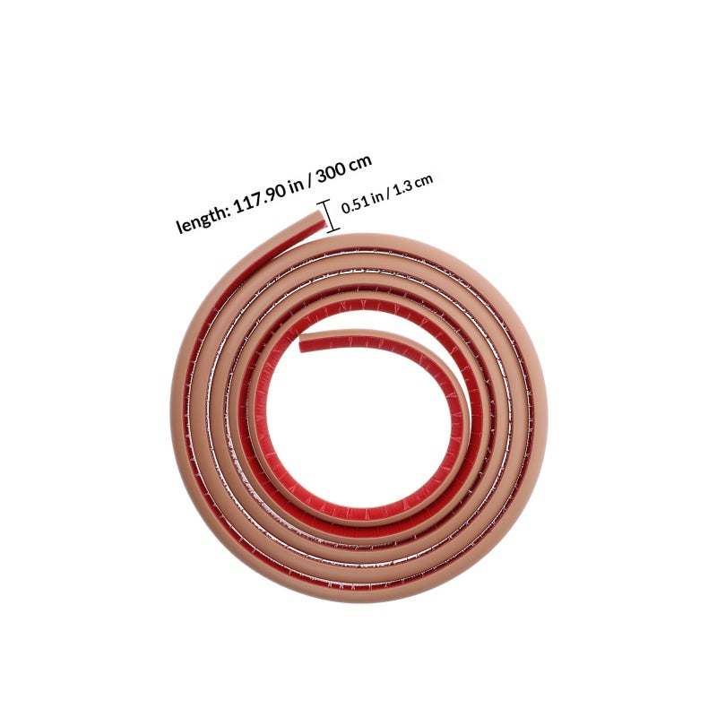Flexible Quarter Round Trim Molding Self Adhesive pvc Edge Trim For Floor Stairs Corners Bathtub Bendable Molding Trim 3 Meters - Image 2