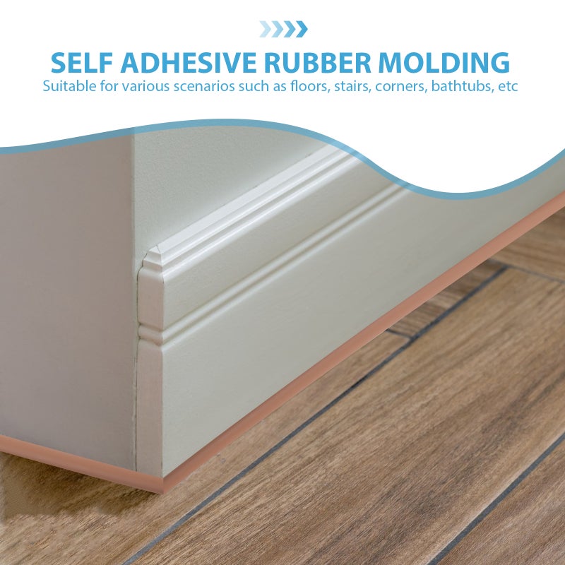 Flexible Quarter Round Trim Molding Self Adhesive pvc Edge Trim For Floor Stairs Corners Bathtub Bendable Molding Trim 3 Meters - Image 4