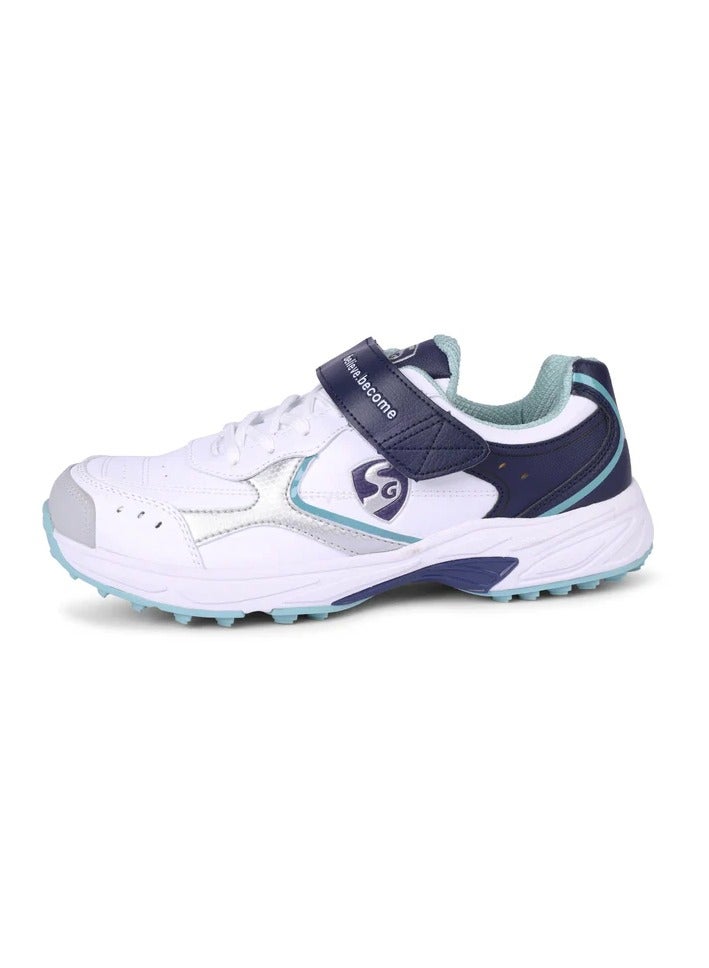 SG Armour Stud Cricket Shoes In White/Navy/Teal – Your Ultimate Cricket Companion - Image 1