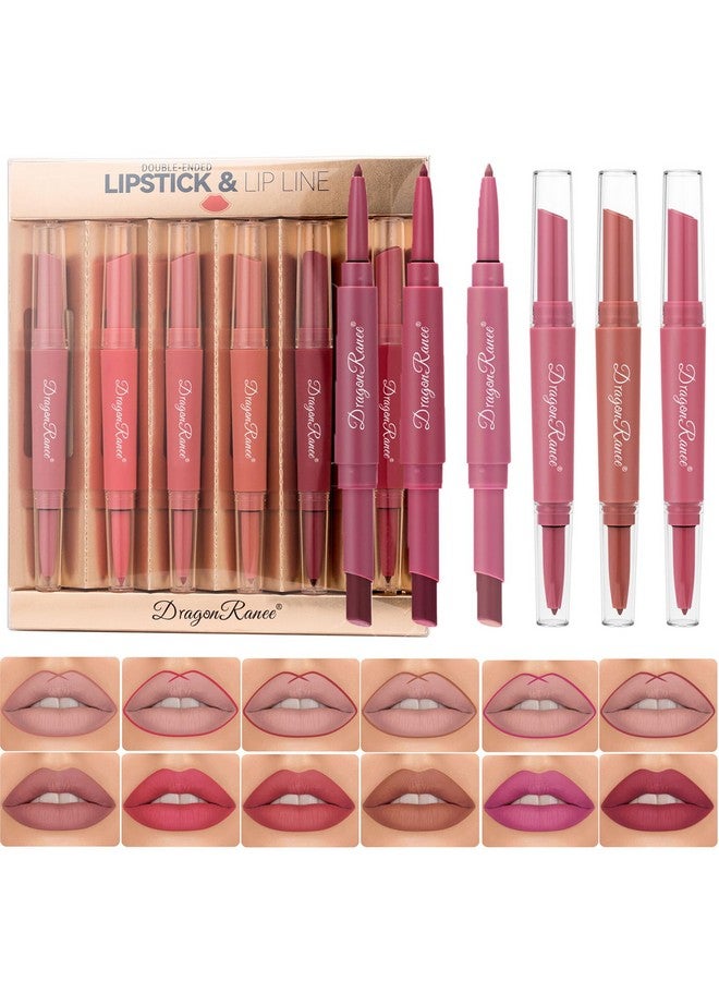 MYUANGO 6Pcs Matte Velvet Lipstick + Lip Liner and Lipstick Set - Long Lasting Vegan Lip Liner and Gloss Kit for Colorful and Defined Lips - Matte Lip Stick and Lip Liner Set - Image 1