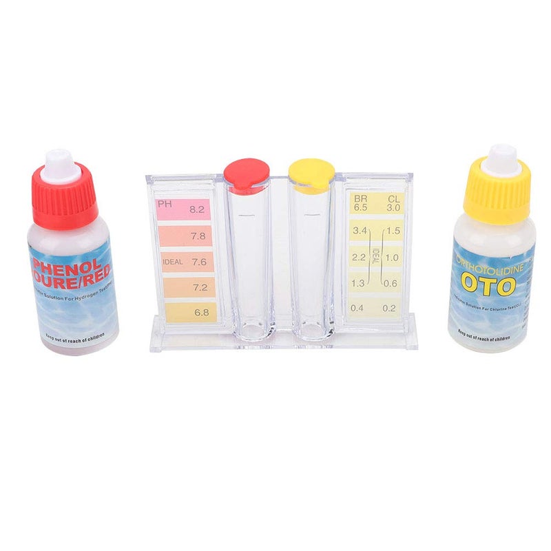 Pool Test Kit Swimming Pool Water Quality Tester with Plastic Storage Box for Testing pH and Levels 1.0-1.5ppm 7.2-7.6pH - Image 4