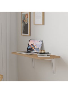 Wall Mounted folding Drop Leaf Desk Beige