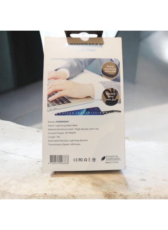 PowerMax Charger Cable 1m, USB-C to Lightning Cable, PD27 Fast Charging for iPhone 14/15 Pro and Promax - Image 2