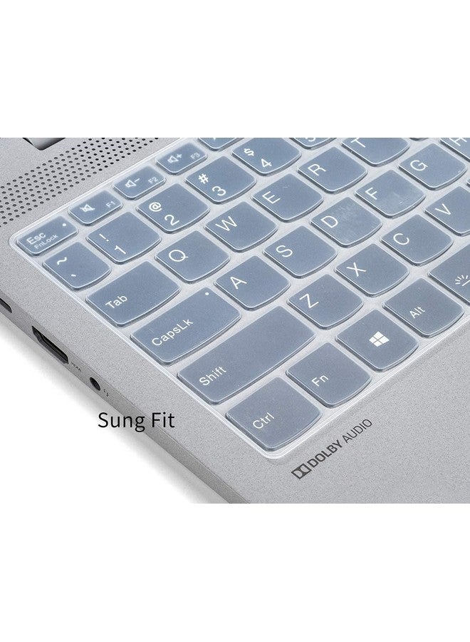 Saco Silicone Skin Keyboard Cover Compatible for Lenovo IdeaPad Slim 3 15.6 Inch Thin & Light Laptop 82H802FHIN 82H803GTIN 82RK0085IN 82H802XTIN 82RK006DIN - Launch Year 2022 - Black - Image 4