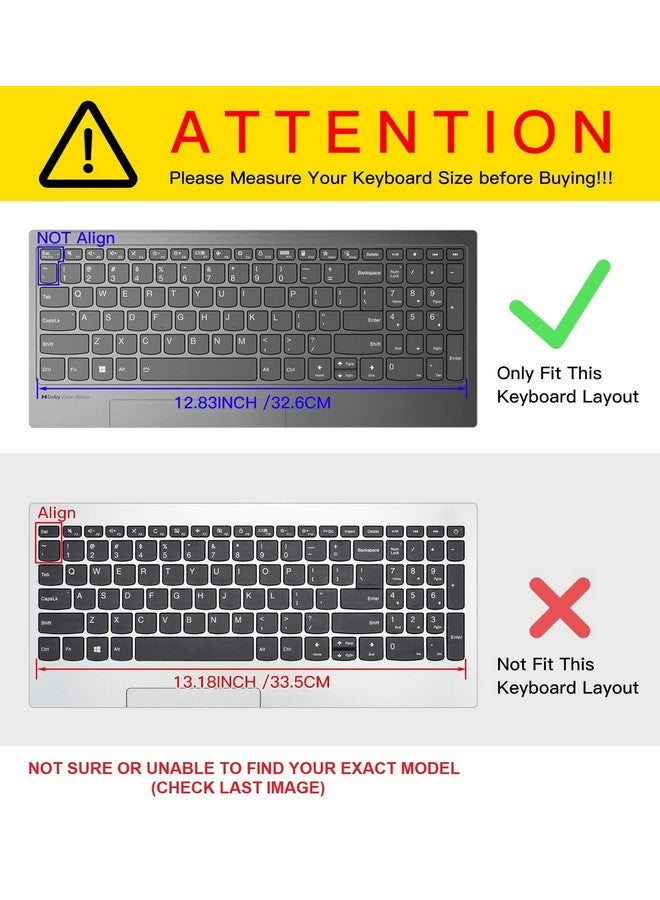 Saco Silicone Skin Keyboard Cover Compatible for Lenovo IdeaPad Slim 3 15.6 Inch Thin & Light Laptop 82H802FHIN 82H803GTIN 82RK0085IN 82H802XTIN 82RK006DIN - Launch Year 2022 - Black - Image 2