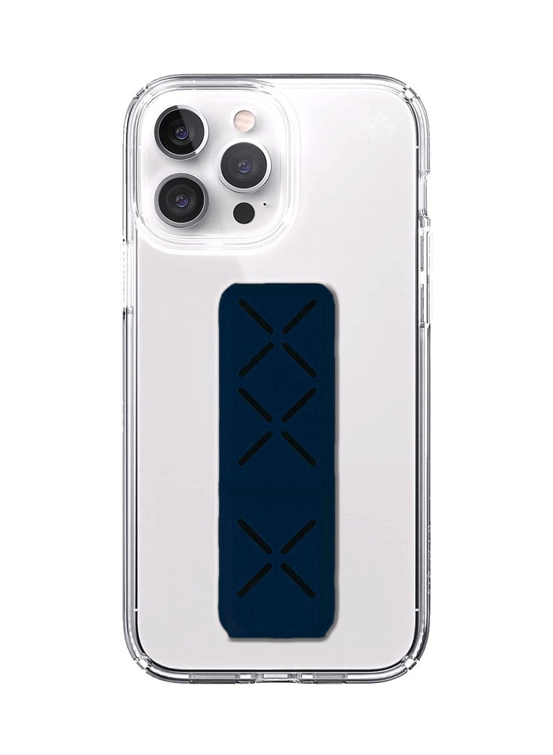 Case for iPhone 14 Pro Max, Clear Body Soft TPU Shockproof Case with Grip Kickstand(Work with Magnetic Car Mount) for iPhone 14 Pro Max 6.7 inch, Clear Blue  - Image 1